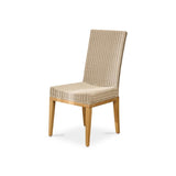 Reid Linen Grey Dining Chairs - Set of 2 - Whitewash Mindi Wood Legs - Laura James 
