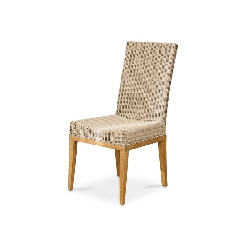 Reid Linen Grey Dining Chairs - Set of 2 - Whitewash Mindi Wood Legs - Laura James 