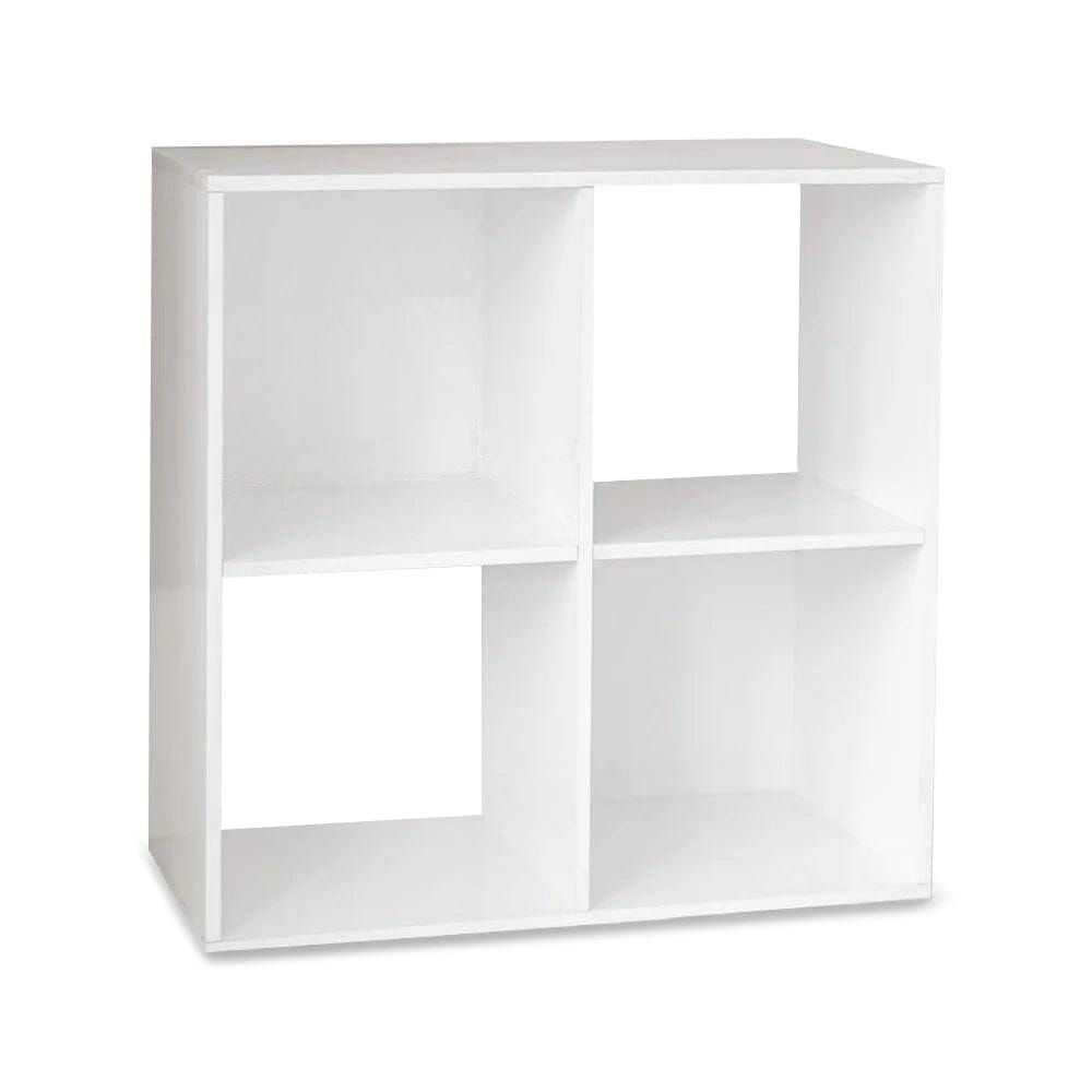 Cara 4 Cube Chalk Bookcase Wooden Display Unit Shelving Storage Bookshelf Shelves No Basket