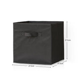 Cara 8 Cube Storage Unit in Chalk White & 4 Black Handled Box Drawers