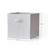 Cara 16 Cube Storage Unit - Chalk White - Two 8x2 Units - White Basket