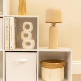 12 Cube Bookcase Ladder Storage Unit - White - Two 6 Cube Units (White Basket) - Laura James