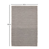 Outlet - Alverton Clay & Black Geometric Wool with Cotton Rug - 160 x 230cm