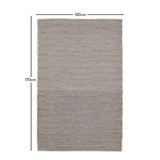 Alverton Clay & Black Geometric Wool with Cotton Rug - 120 x 170cm