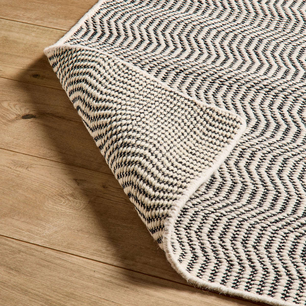 Clay Wool Rug Large Alverton Clay and Black Geometric Wool and Cotton Rug - 160x230cm ...