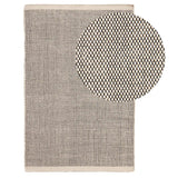 Atcham Black/Natural Pebble Wool and Cotton Rug - Laura James

