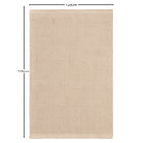 Cotham Clay & Natural Striped Wool with Cotton Rug - 120 x 170cm