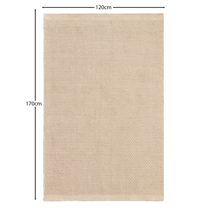 Cotham Clay and Natural Striped Wool and Cotton Rug - 120x170cm - Laura ...
