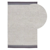 Elston cotton rug - mist grey - 120cm x 170cm - Laura James

