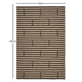 Rushall Wool and Cotton Rug - Gunmetal Grey - 160 x 230cm