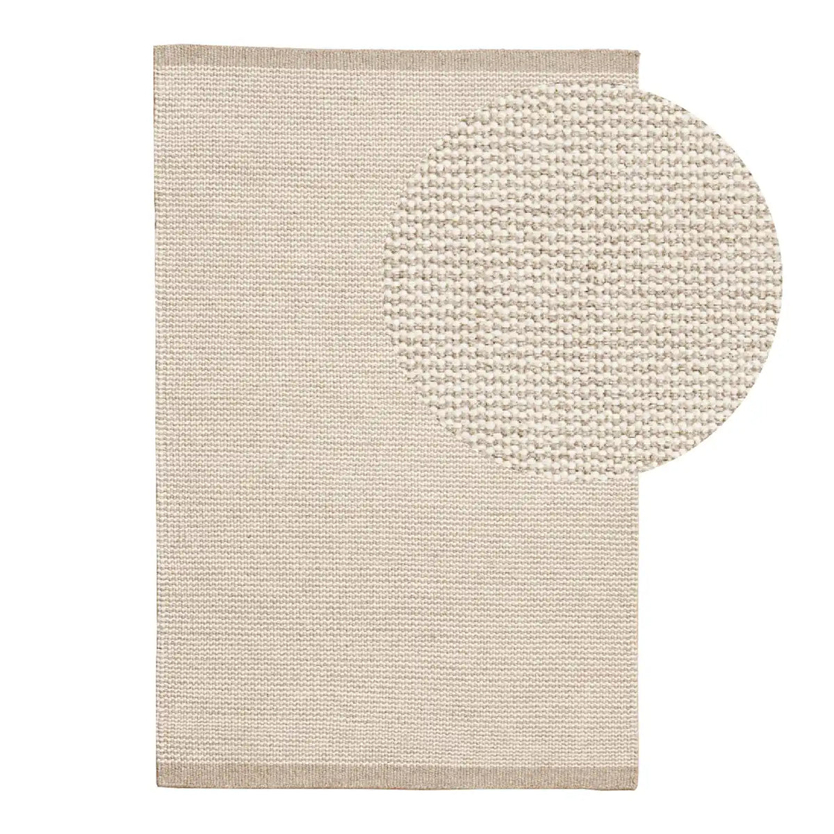 Clay Wool Rug Large Cotham Clay and Natural Striped Wool and Cotton Rug - 120x170cm - Laura ...