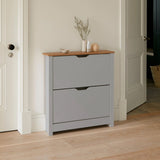 Windsor Shoe Cabinet - 2 Door - Grey - Laura James 