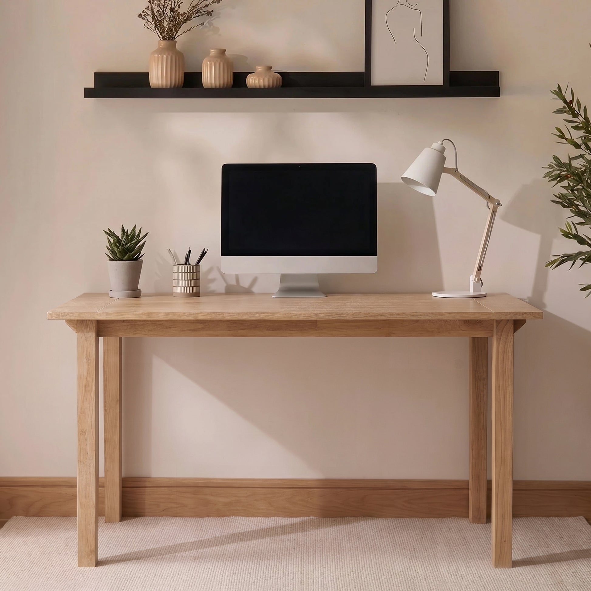 Lowell Whitewash Oak Desk - Whitewash Top - Laura James 