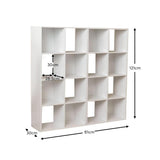 Cara 16 Cube Storage Unit - Chalk White - Two 8x2 Units - Laura James