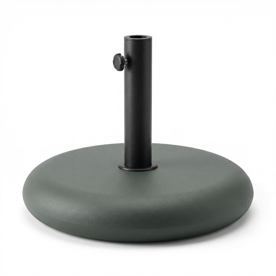 Parasol Base 25kg - Green Concrete