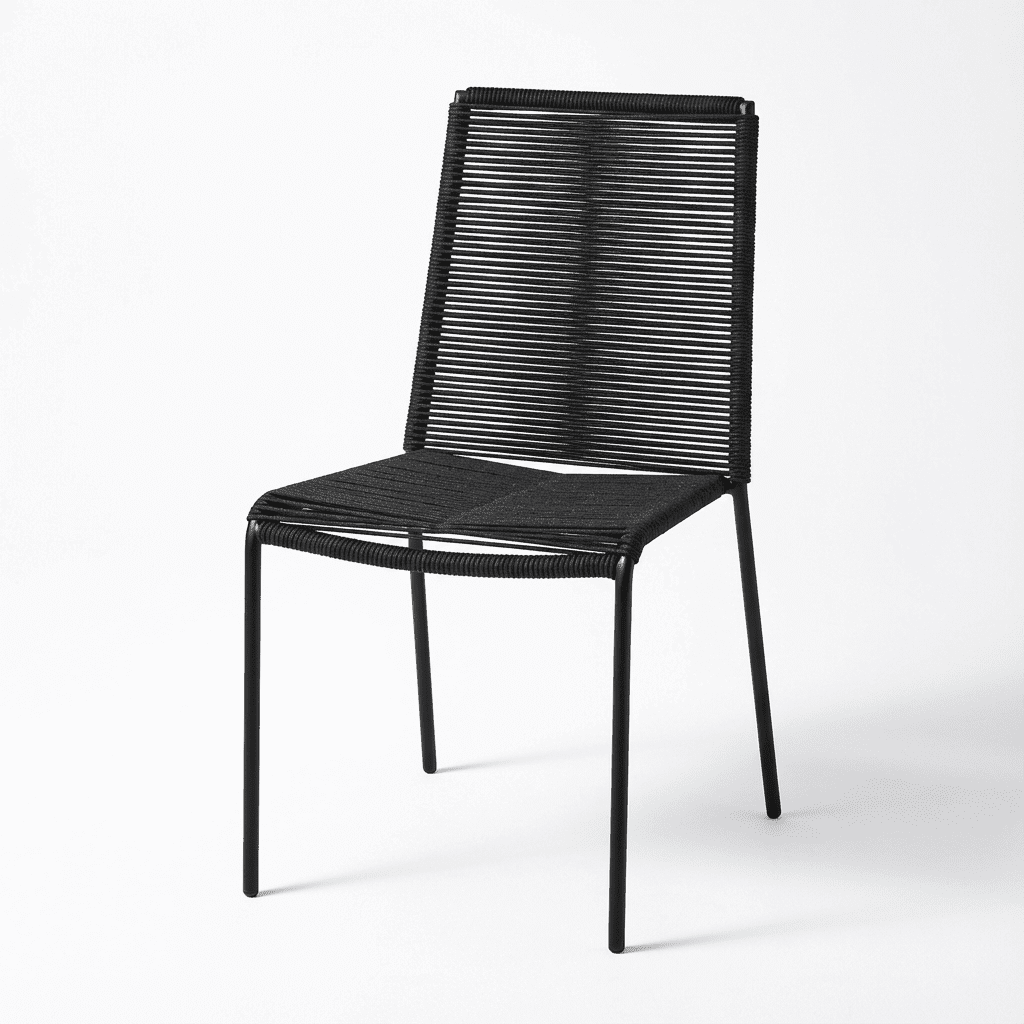 Ryder Dining Chair Set of 2 - Black Rope - Laura James