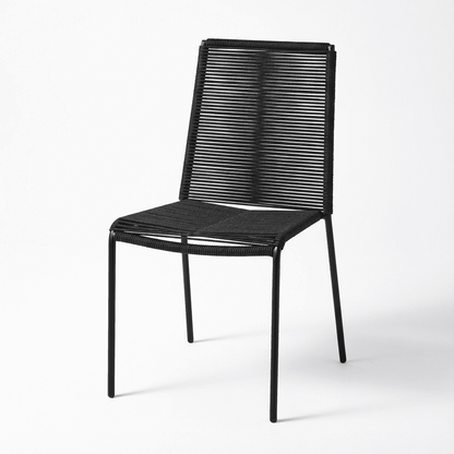 Ryder Dining Chair Set of 2 - Black Rope - Laura James