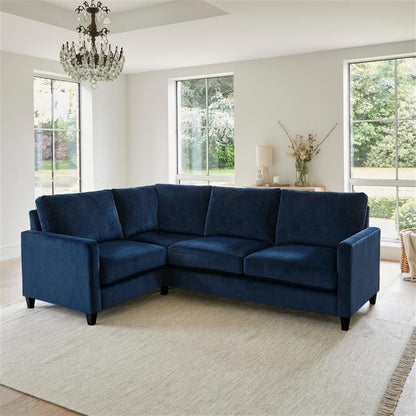 Ava Right L Shape Sofa - Ink with Black Oak Legs - Laura James 