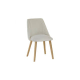 Freya Light Beige Dining Chairs - Set of 2 - Pale Oak Legs - Laura James