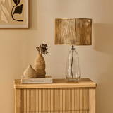 Breamore Clear Glass Wide Table Lamp Base - 30cm - Laura James