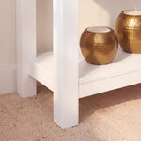 Bampton Alabaster White 2 Drawer Console Table - Laura James 