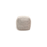 Atcham Wool & Cotton Ottoman Stool - Black/Natural