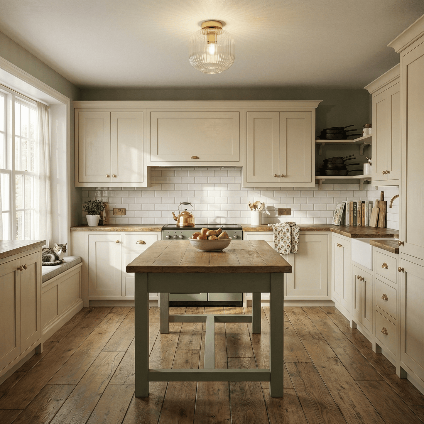 Elland 21cm Glass Pendant Light - Gold - Laura James