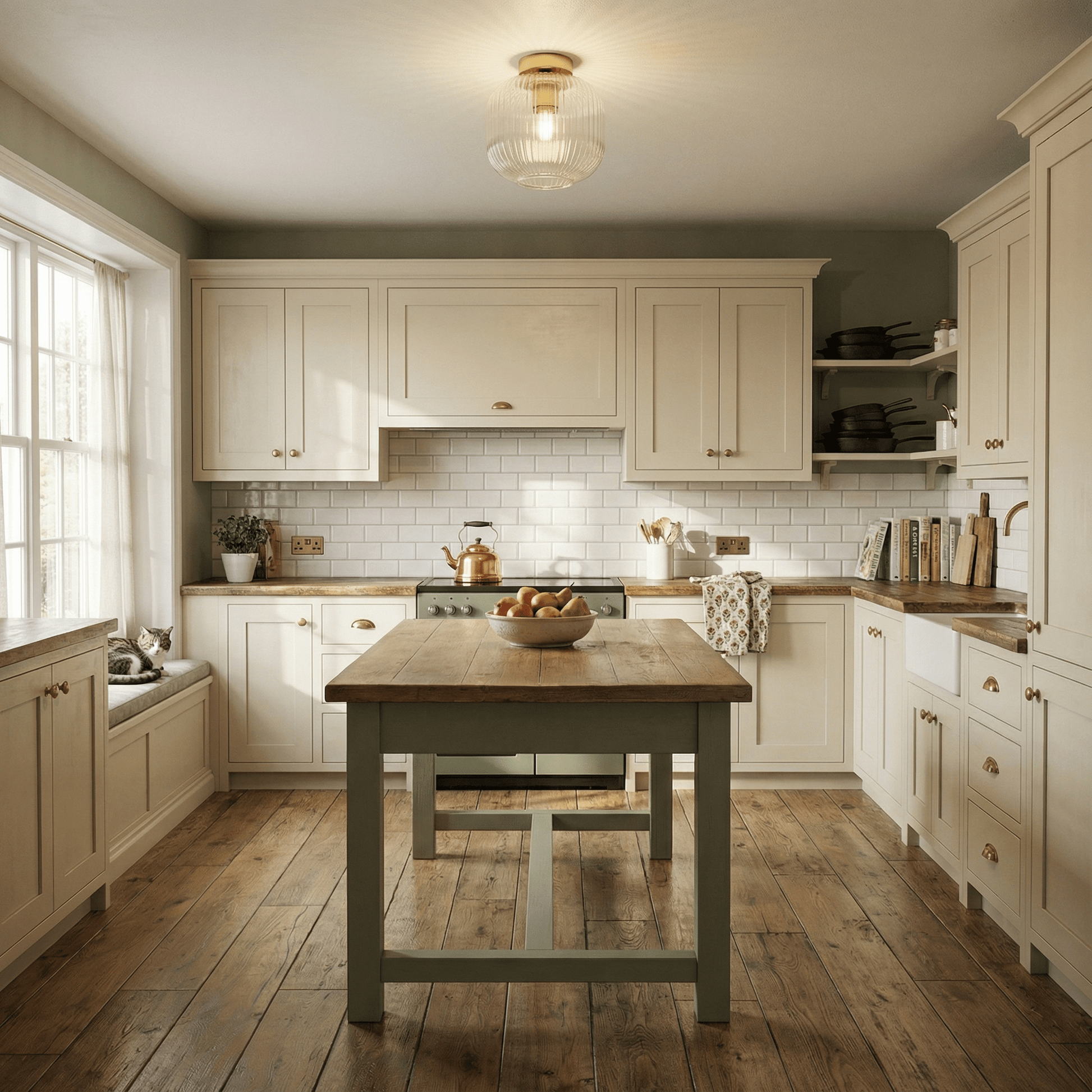 Elland 21cm Glass Pendant Light - Gold - Laura James
