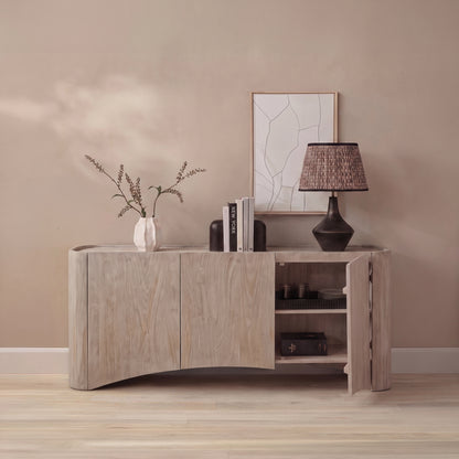 Octavia 3 Door Tall Sideboard - Limewash - Laura James 