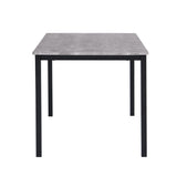 Milo dining table - 6 seater - concrete effect and black - Laura James