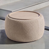 Nathalia 65cm Whitewash Coffee Table - Soft Beige - Laura James 