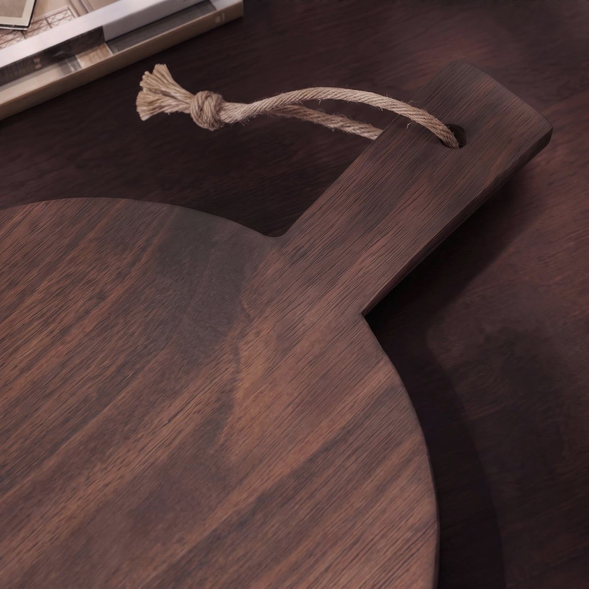 Beenham 50cm Rectangular Wooden Serving Board - Coffee Brown Mango Wood - Laura James 