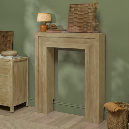 Riley 100cm Fireplace Surround - Chalked Mango Wood - Laura James 