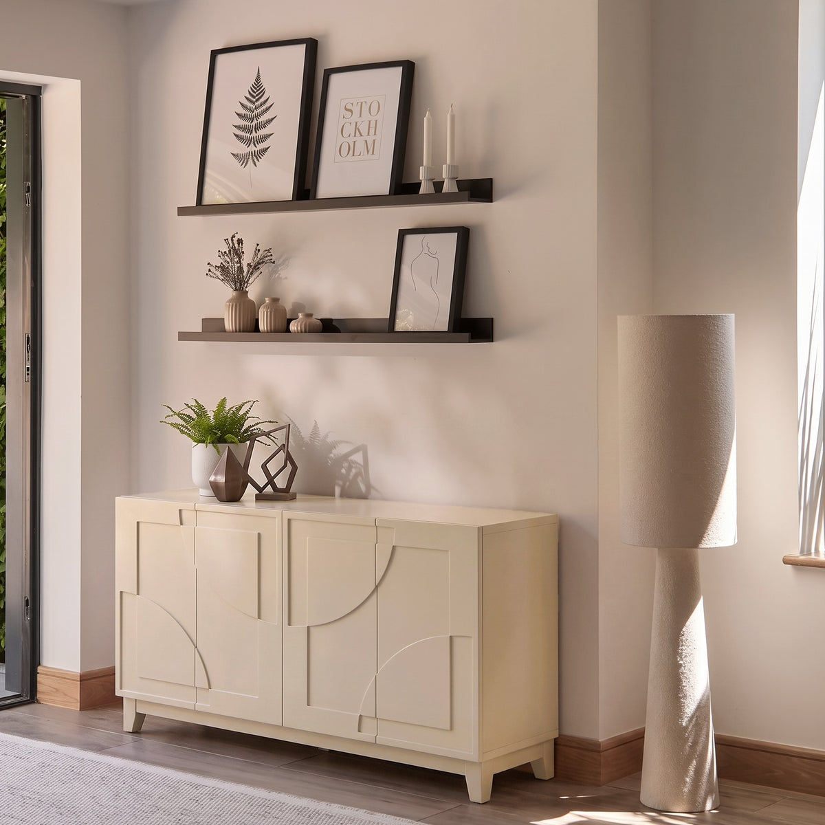 Makani 4 Door Sideboard - Driftwood - Laura James 