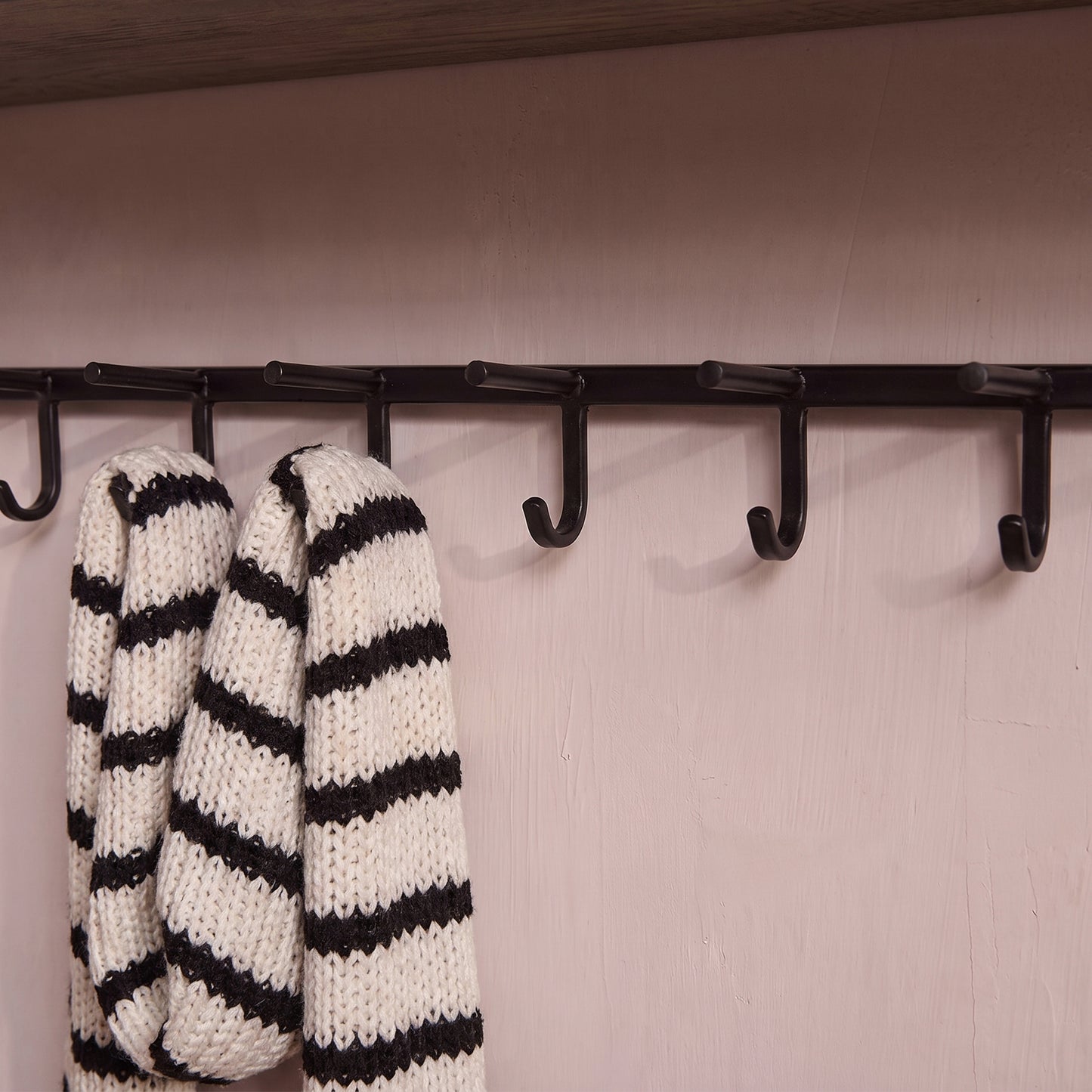 Elijah 120cm Coat Rack with Shelf - Mid Brown Mango Wood - Laura James 