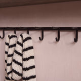 Elijah 120cm Coat Rack with Shelf - Mid Brown Mango Wood - Laura James 