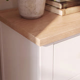 Bampton 3 Drawer Bedside Table - Alabaster White - Laura James 