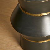 Sopley 25cm Metal Vase - Black