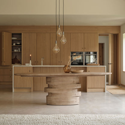 Adam 240cm Almond Brown Oval Dining Table - Laura James 