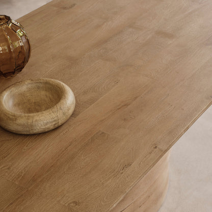 Adam 240cm Almond Brown Oval Dining Table - Laura James 