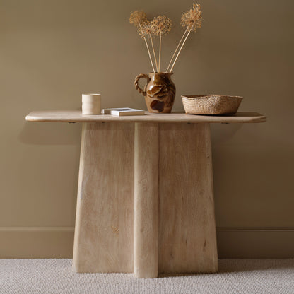 Bastian 110cm Console Table - Limewash - Laura James 