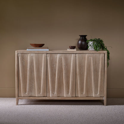 Bastian 3 Door Sideboard - Limewash - Laura James 