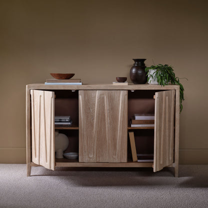 Bastian 3 Door Sideboard - Limewash - Laura James 