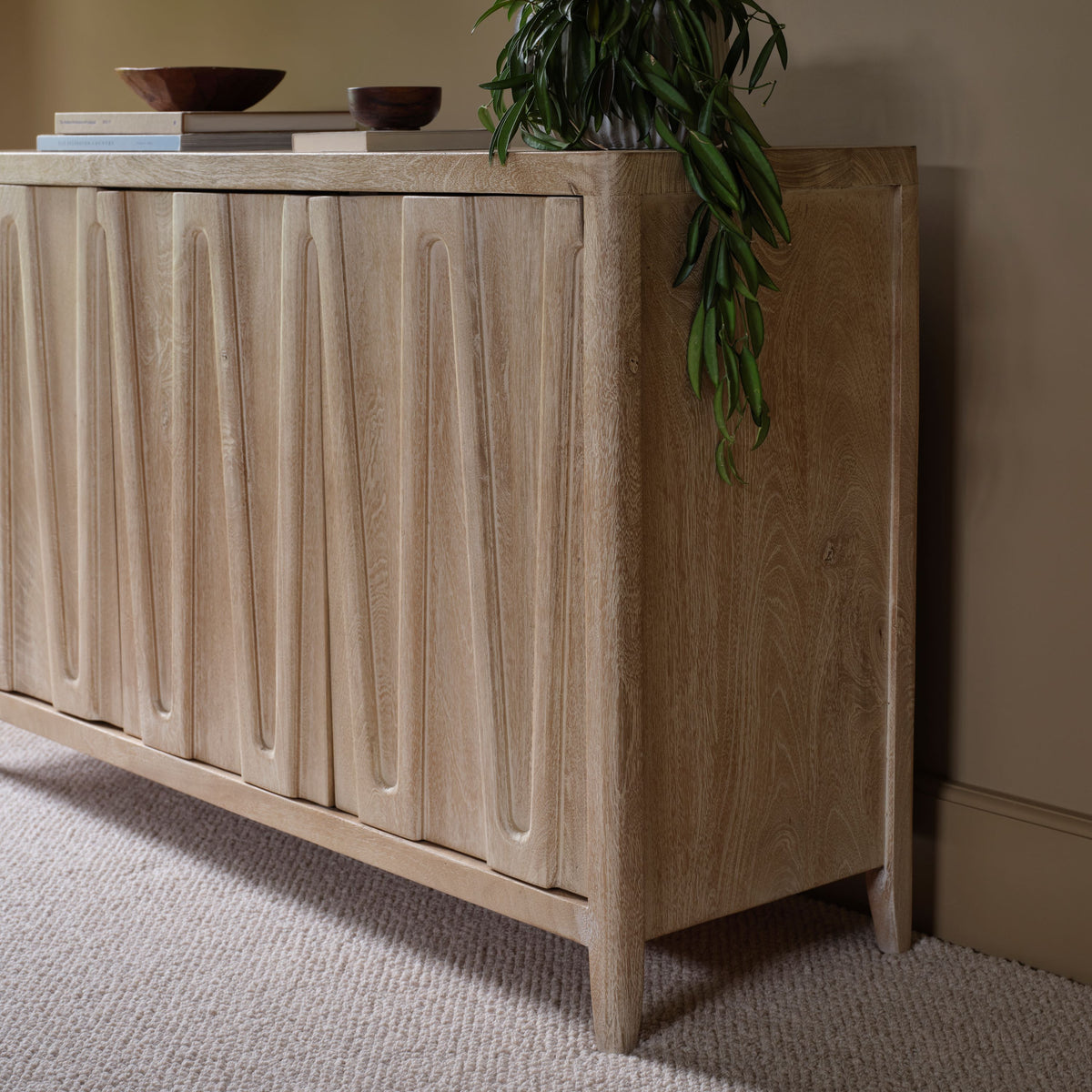 Bastian 3 Door Sideboard - Limewash - Laura James 