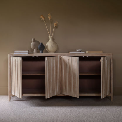 Bastian 4 Door Sideboard - Limewash - Laura James 