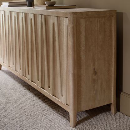 Bastian 4 Door Sideboard - Limewash - Laura James 