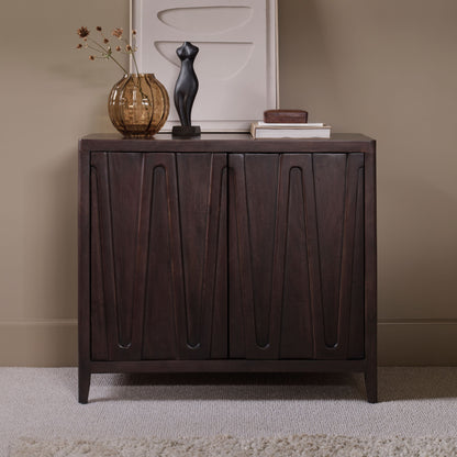 Bastian 2 Door Sideboard - Coffee Brown Mango Wood - Laura James 