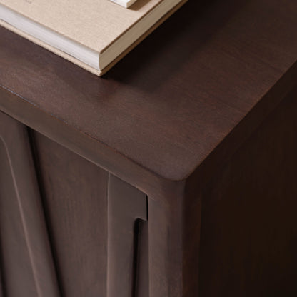 Bastian 2 Door Sideboard - Coffee Brown Mango Wood - Laura James 