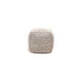 Atcham Wool & Cotton Ottoman Stool - Black/Natural