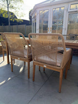 Harlyn 4 Seater Wooden Garden Dining Set with Killian Chairs - 160cm